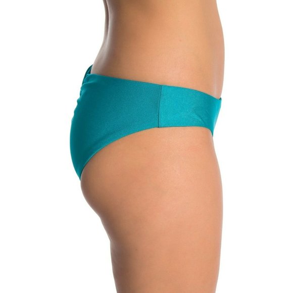 BECCA NWOT Hipster Bikini Bottoms Arcadia Teal - Picture 3 of 3